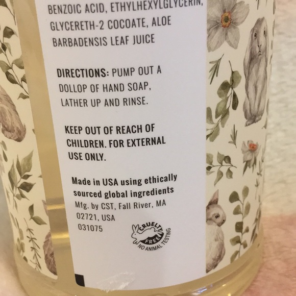 Warm Vanilla Easter Bunny Spring Designer Hand Soap Pump Colorant Free 26 oz NWT - Picture 5 of 12